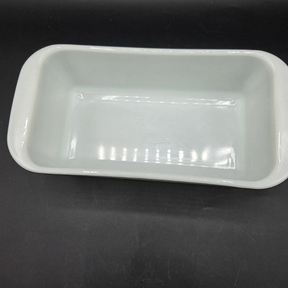 VTG Pyrex Opal White Milk Glass Loaf Pan #213 1.5 Qt.